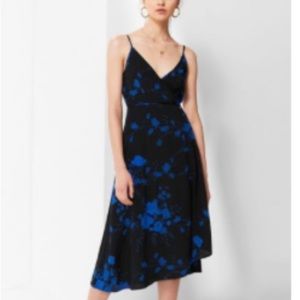 Urban Outfitters Black/Blue Flower Slip Dress